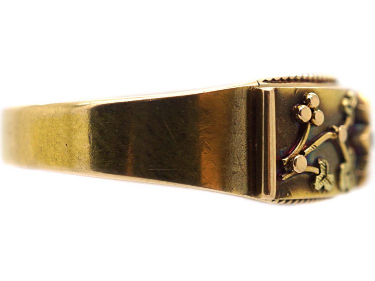Victorian 18ct Gold Mizpah Ring set with a Diamond with Secret Compartment