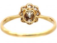 Edwardian 18ct Gold & Platinum, Diamond Daisy Cluster Ring