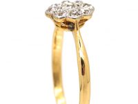 Edwardian 18ct Gold & Platinum, Diamond Daisy Cluster Ring