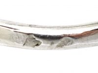 French Early 20th Century Platinum Sapphire & Diamond Ring