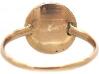 Georgian 9ct Gold Dendritic Agate & Green Paste Ring