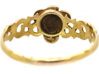 Georgian 9ct Gold Bunch of Grapes Ring set with Natural Split Pearls