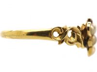 Georgian 9ct Gold Bunch of Grapes Ring set with Natural Split Pearls