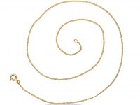 Edwardian 15ct Gold Narrow Trace Link Chain