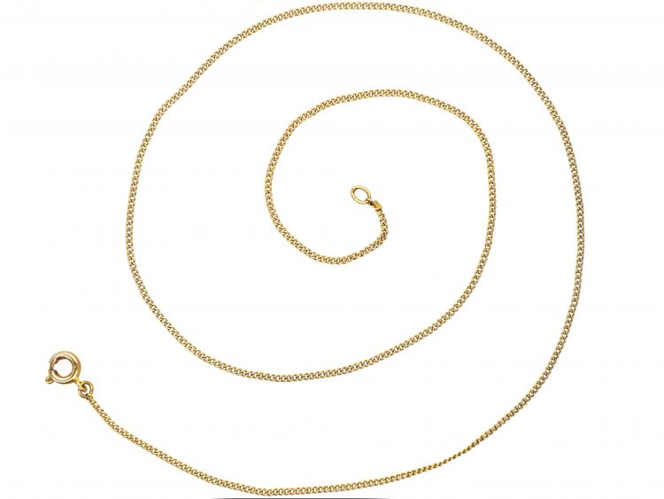 Edwardian 15ct Gold Narrow Trace Link Chain