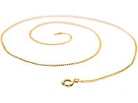 Edwardian 15ct Gold Narrow Trace Link Chain