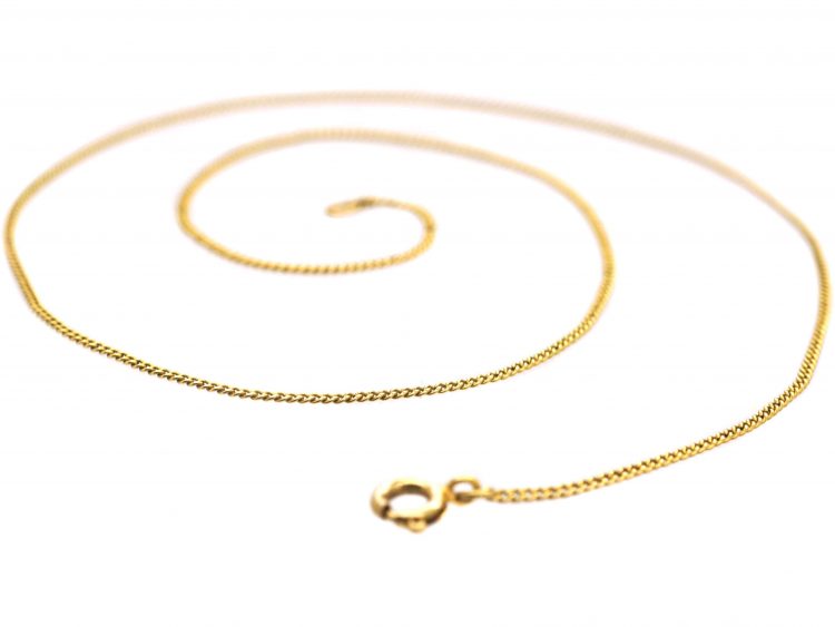 Edwardian 15ct Gold Narrow Trace Link Chain