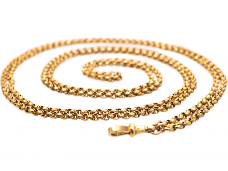 Victorian 9ct Gold Ornate Guard Chain