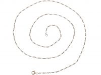 Edwardian Platinum Ornate Chain with 15ct Gold Clasp