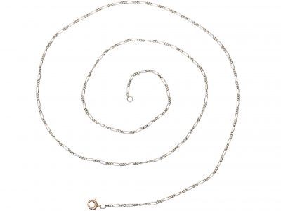 Edwardian Platinum Ornate Chain with 15ct Gold Clasp