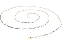 Edwardian Platinum Ornate Chain with 15ct Gold Clasp