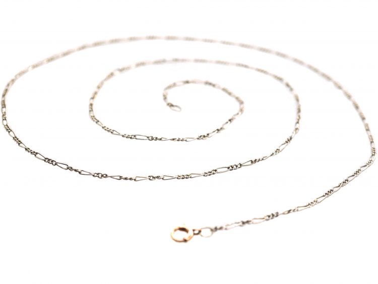 Edwardian Platinum Ornate Chain with 15ct Gold Clasp