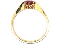 Edwardian 18ct Gold Ruby Solitaire Ring