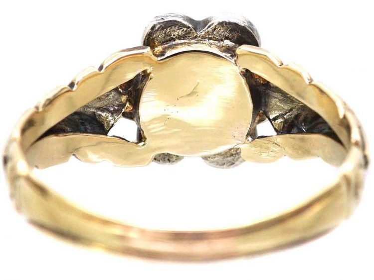 Georgian 15ct Gold Diamond Cluster Ring