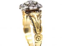 Georgian 15ct Gold Diamond Cluster Ring