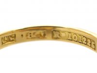 Edwardian 18ct Gold Crossover Ring set with Natural Split Pearls & Diamonds