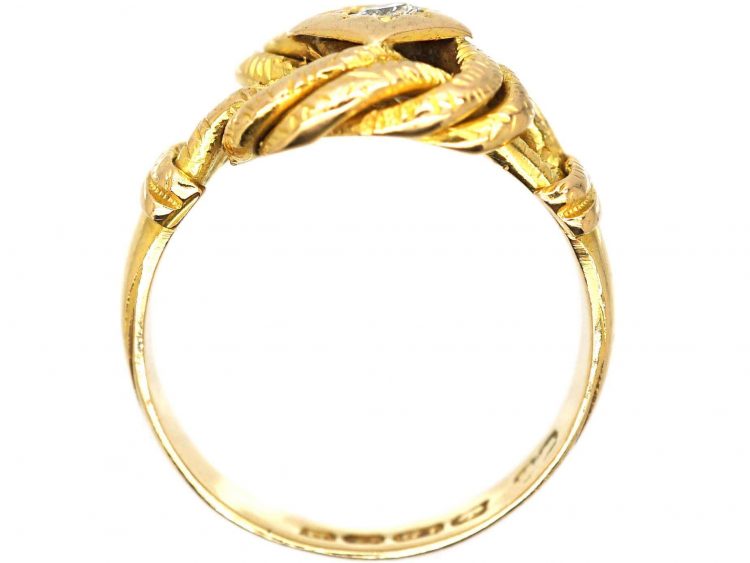 Edwardian 18ct Gold & Diamond Lover's Knot Ring
