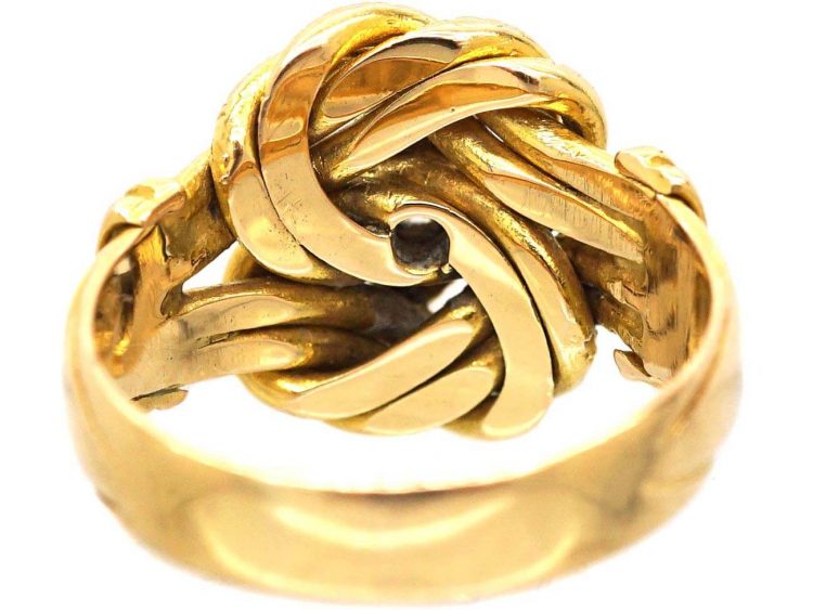 Edwardian 18ct Gold & Diamond Lover's Knot Ring
