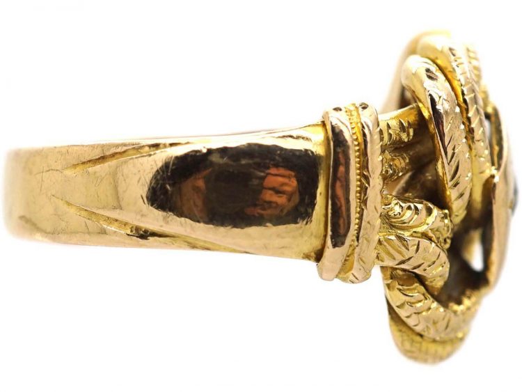 Edwardian 18ct Gold & Diamond Lover's Knot Ring