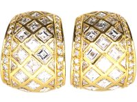 18ct Gold & Diamond Clip On Earrings