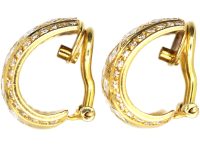 18ct Gold & Diamond Clip On Earrings