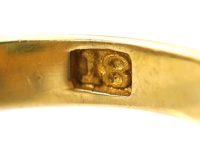 Victorian 18ct Gold Ring set with an Emerald & Natural Split Pearls