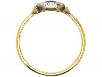 Edwardian 18ct Gold & Platinum, Sapphire & Diamond Cluster Ring