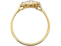 Edwardian 18ct Gold & Platinum Daisy Cluster Ring