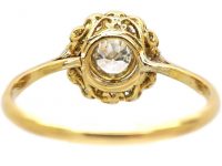 Edwardian 18ct Gold & Platinum Daisy Cluster Ring