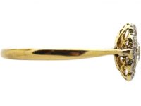 Edwardian 18ct Gold & Platinum Daisy Cluster Ring