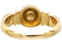Edwardian 18ct Gold Ring with a Star Motif set with a Rose Diamond