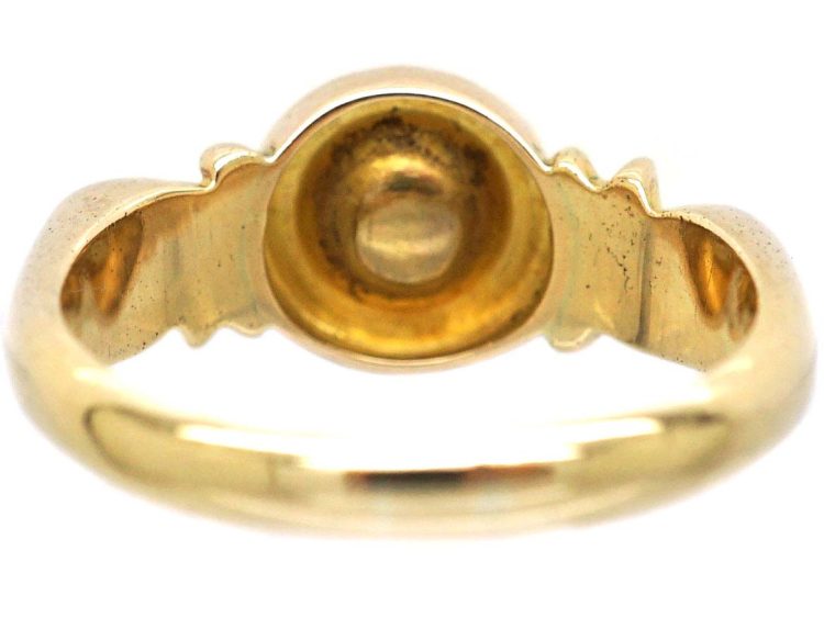 Edwardian 18ct Gold Ring with a Star Motif set with a Rose Diamond