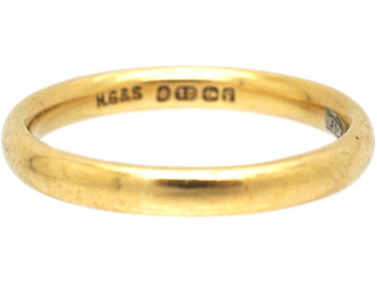 Mid 20th Century 18ct Gold Wedding Ring