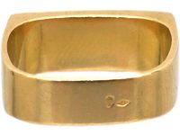 French Modernist 18ct Gold Ring set with Lapis Lazuli