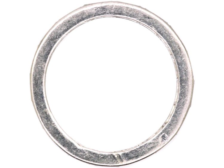 French Early 20th Century Platinum Eternity Ring set with Baguette Cut Diamonds