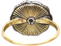 Georgian 15ct Gold & Silver, Rose Diamond Oval Cluster Ring