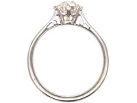Early 20th Century 18ct White Gold & Platinum Solitaire Diamond Ring