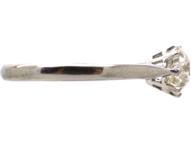 Early 20th Century 18ct White Gold & Platinum Solitaire Diamond Ring