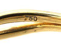 Mid 20th Century 18ct Gold Lover's Knot Ring set with Diamonds