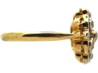 Edwardian 18ct Gold & Diamond Open Work Cluster Ring