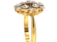 Edwardian 18ct Gold & Diamond Open Work Cluster Ring