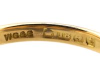 Edwardian 18ct Gold Three Stone Sapphire & Diamond Ring