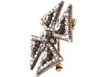 Georgian Maltese Cross Brooch/ Pendant set with Diamonds