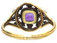 Arts & Crafts 15ct Gold Ring set with an Amethyst Attributed to Gaskin