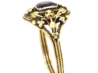 Arts & Crafts 15ct Gold Ring set with an Amethyst Attributed to Gaskin