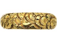 Georgian 18ct Gold Repousse Wedding Ring