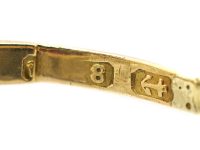 Victorian 18ct Gold Double Heart Ring set with Rubies & Diamonds