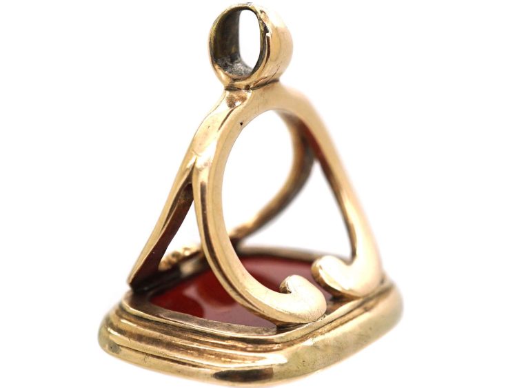 Georgian Gold Cased Seal with Carnelian Intaglio of a Horse