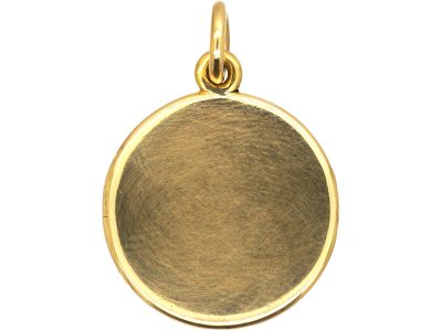 Edwardian 18ct Gold Slim Round Locket