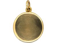 Edwardian 18ct Gold Slim Round Locket